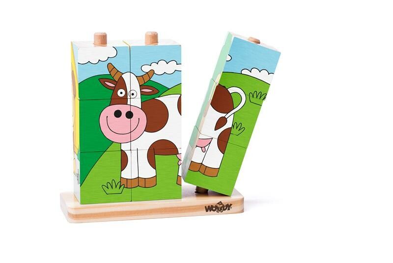 Woody Holz Tiere Puzzle 9 teilig