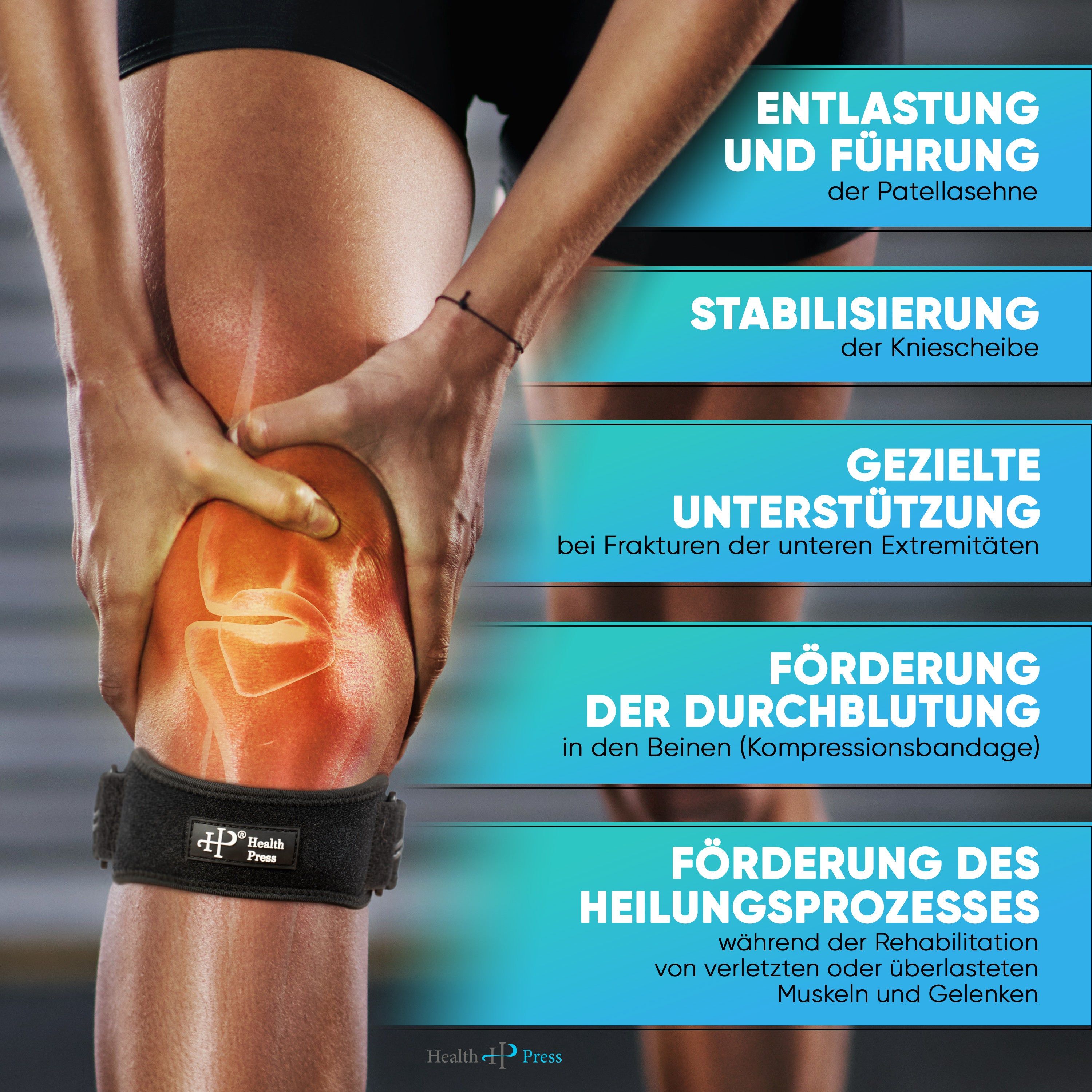 Health Press Patellasehnen-Kniebandage