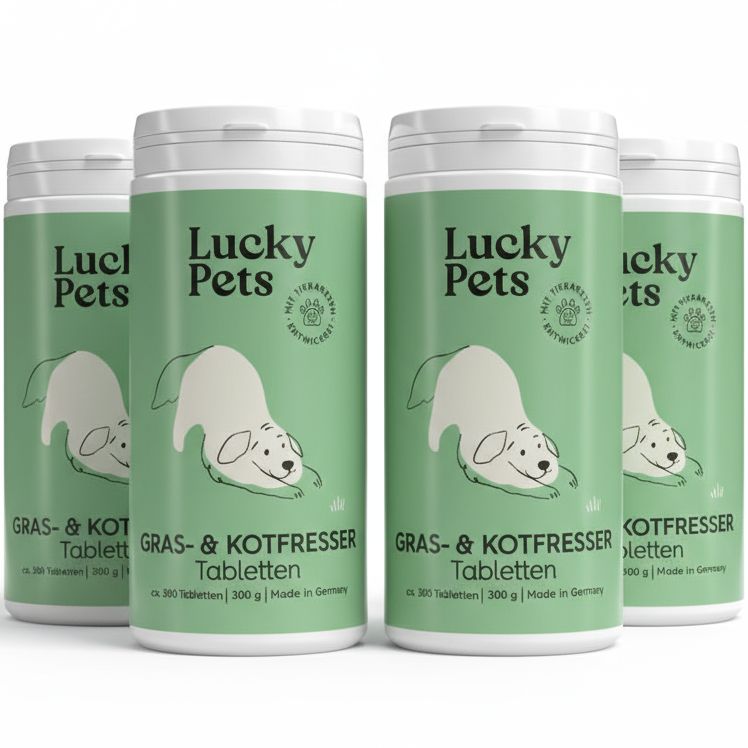 Gras- & Kotfresser Tabletten Hund – pflanzlich und magenschonend – Mit Ulmenrinde und Heilerde