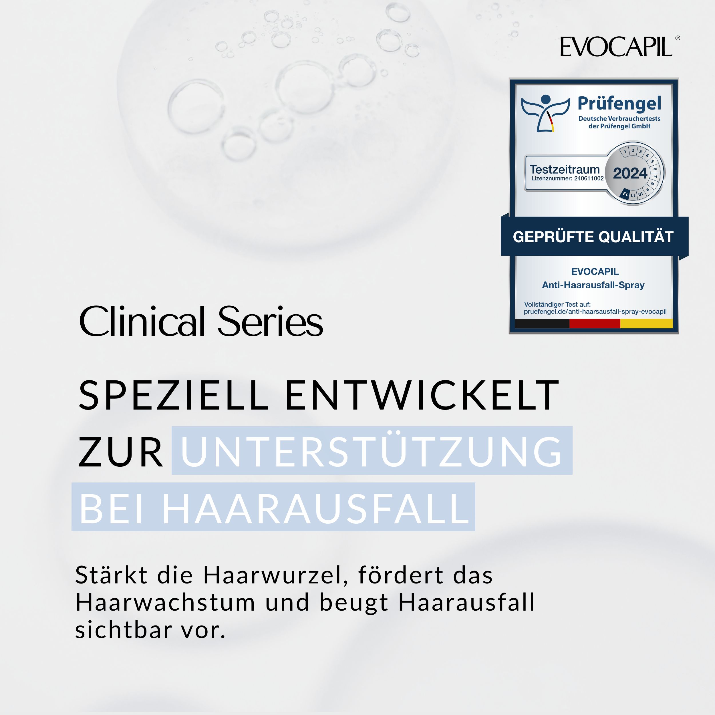 Clinical Series Spray. Speziell zur Unterstützung bei Haarausfall entwickelt. Geprüfte Qualität.