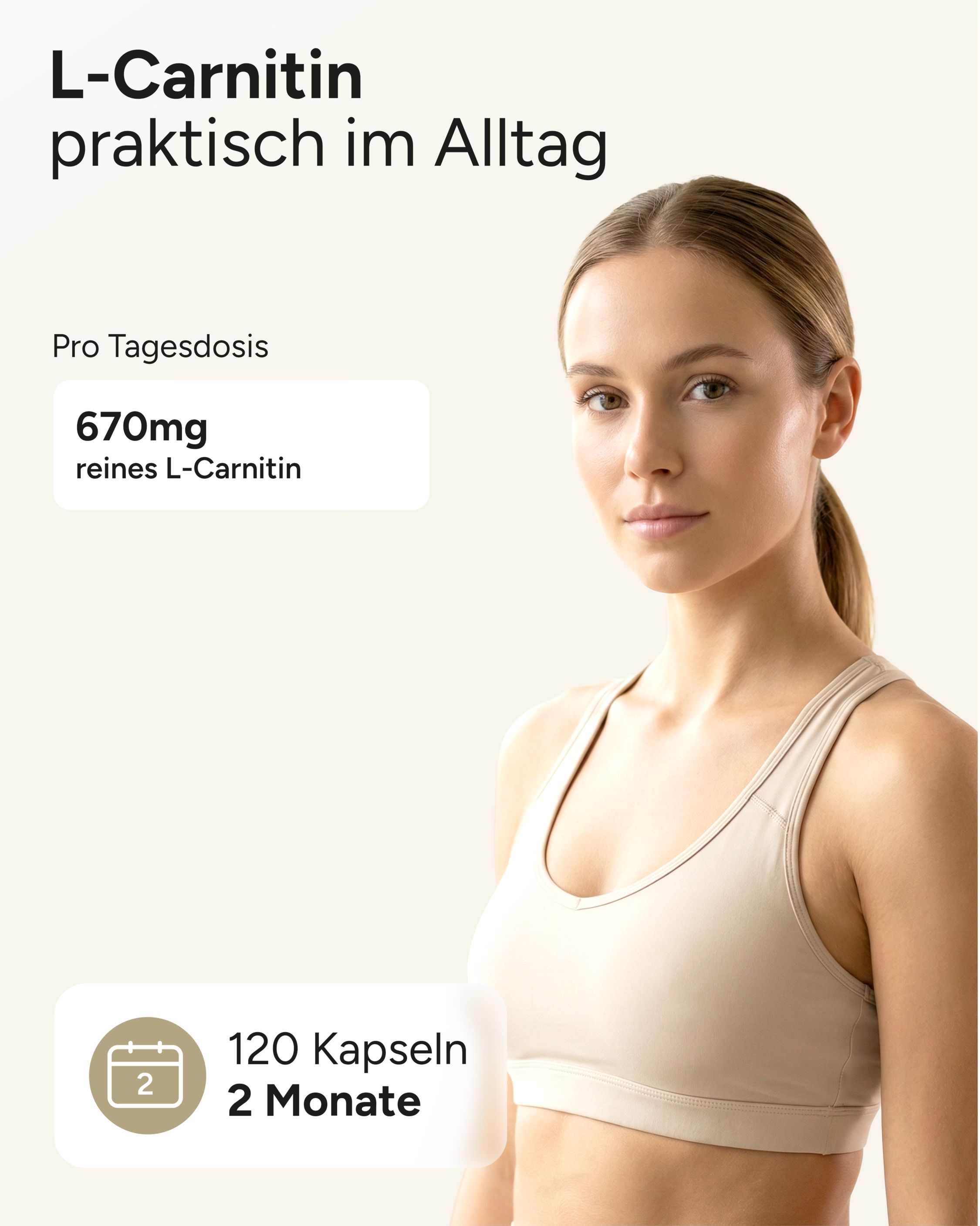 plantomol® Essentials - L-Carnitin Kapseln hochdosiert - 670mg L-Carnitin pro Tag - 2-Monatsvorrat