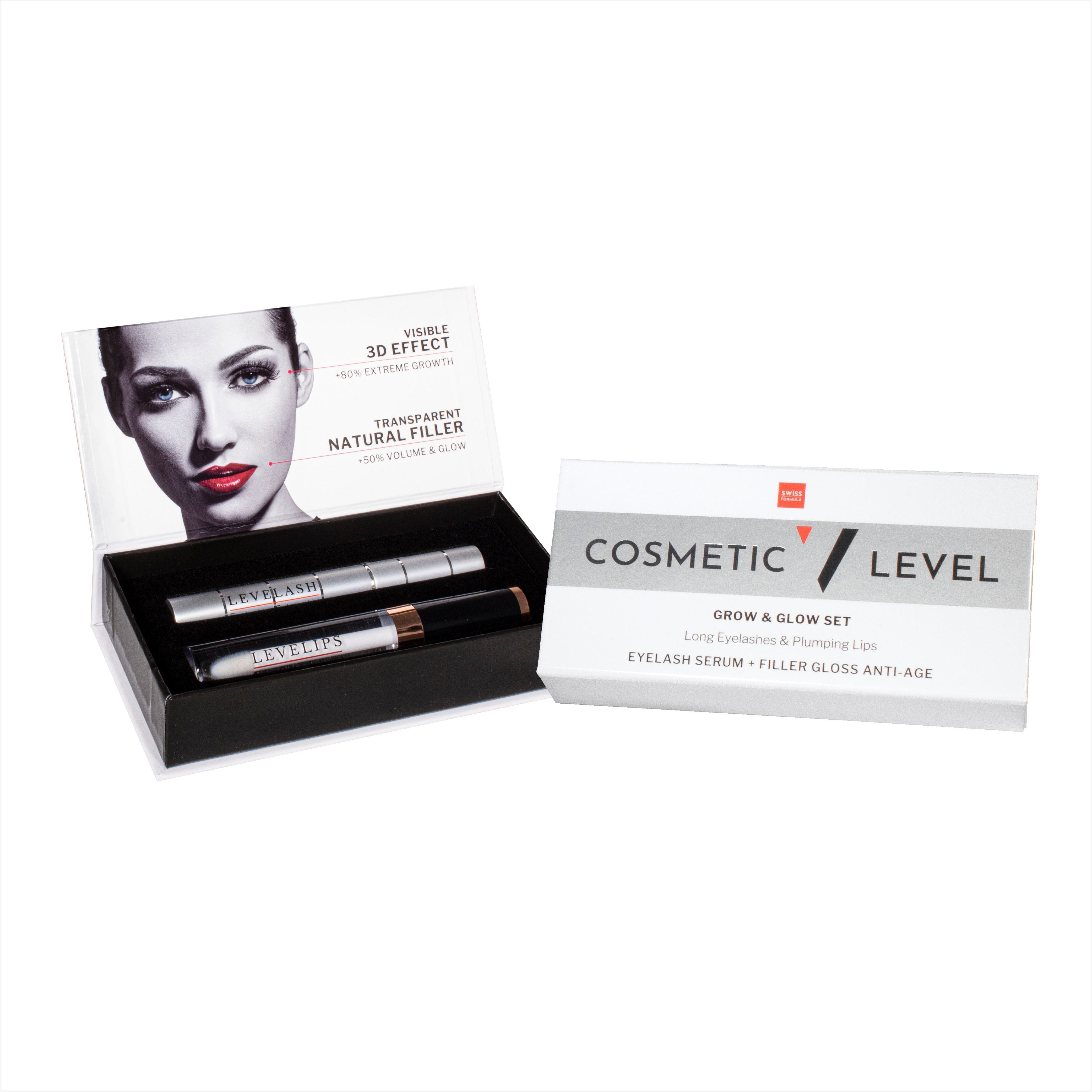 GROW & GLOW SET - Siero ciglia + Gloss Volumizzante Labbra