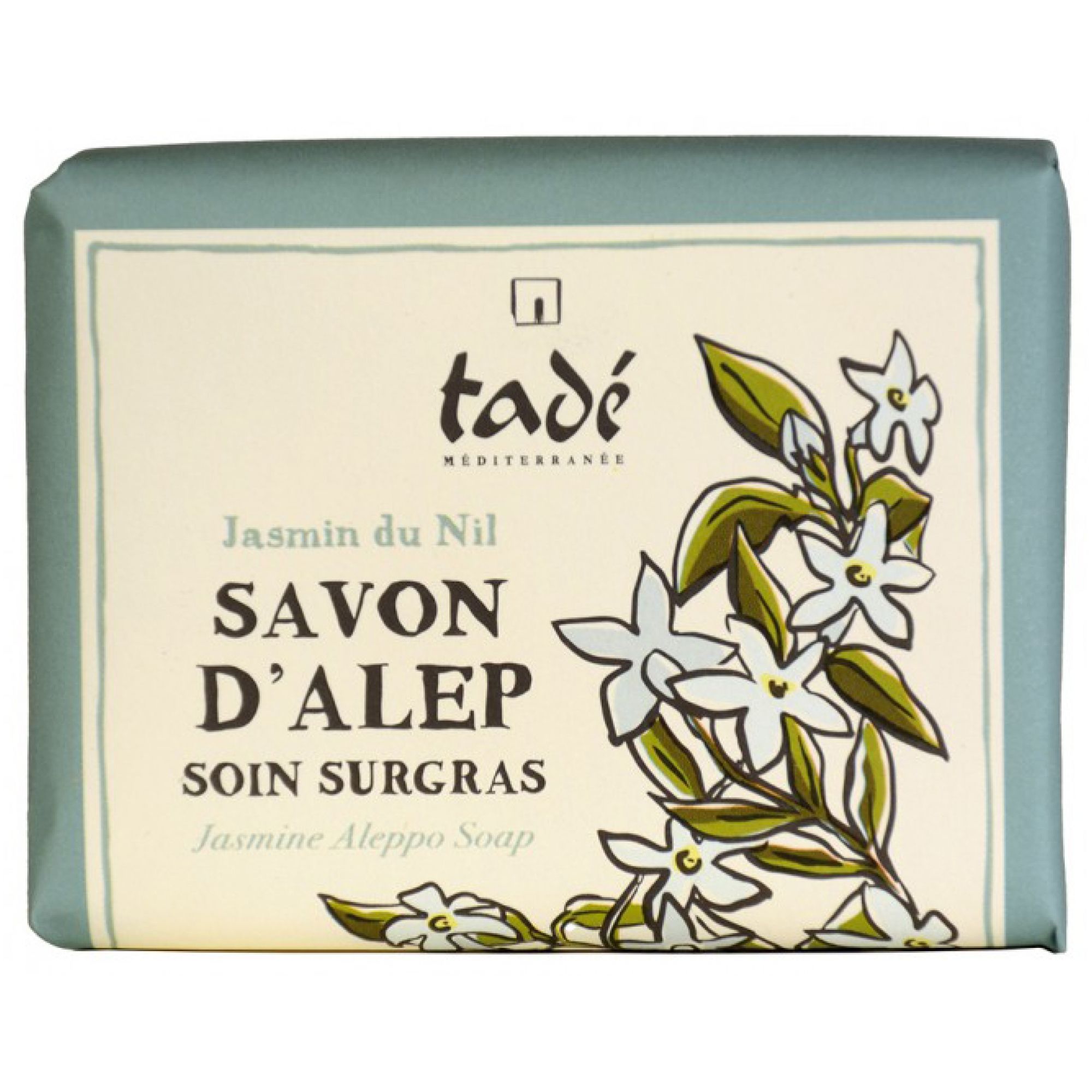 Tadé Aleppo-Pflegeseife Surgras Jasmine aus dem Nil 8x6,2x2,3 cm