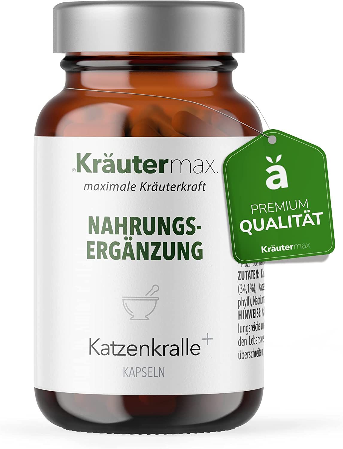 Kräutermax Katzenkralle plus Vitamin C, Selen, Zink Kapseln