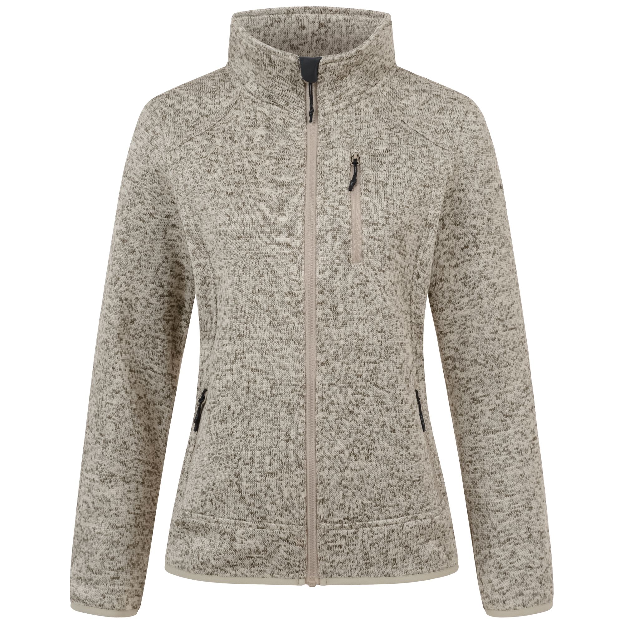 Fleecejacke Damen mit Knit Tech S Beige 1 St