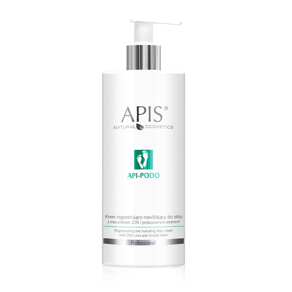 APIS API-PODO, feuchtigkeitsspendende Fußcreme mit Urea 20% und ionisiertem Silber