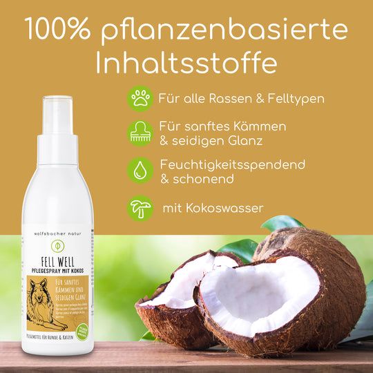 Wolfsbacher Natur Fellpflege Spray Kokos 200 ml