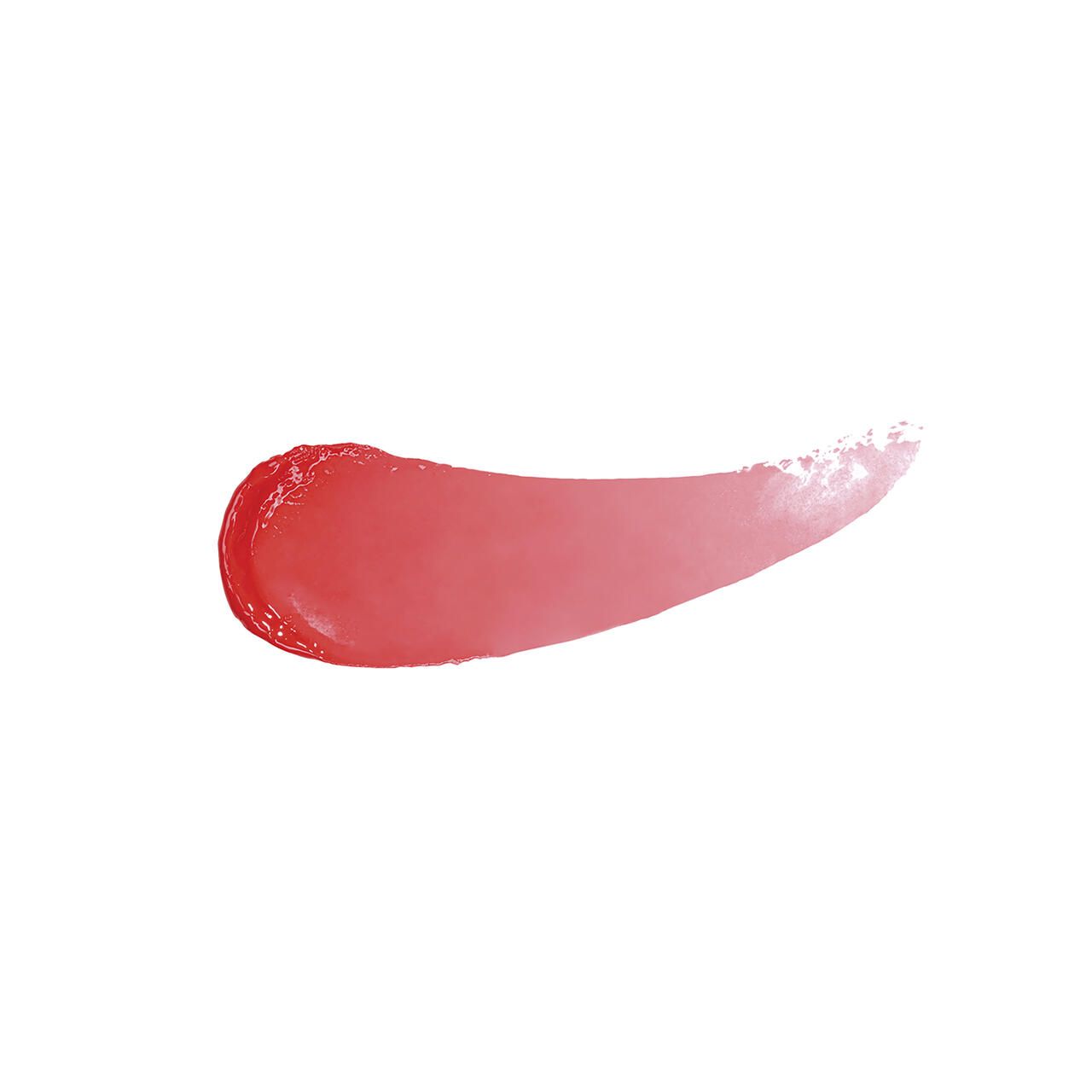 Lippenstift-Farbmuster in Rot. Auf weißem Hintergrund.