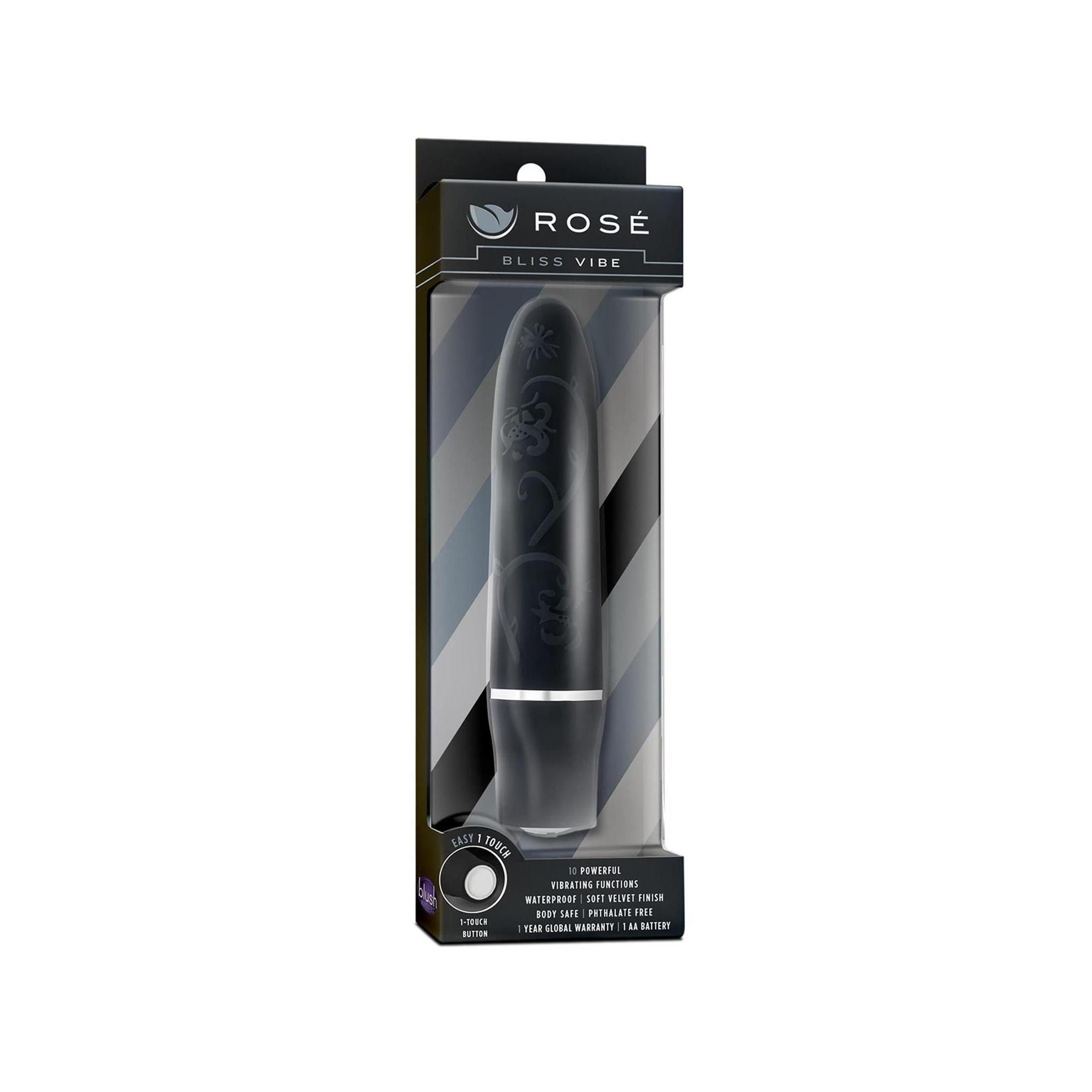 Rose – Bliss Vibe Mini-Vibrator – Schwarz