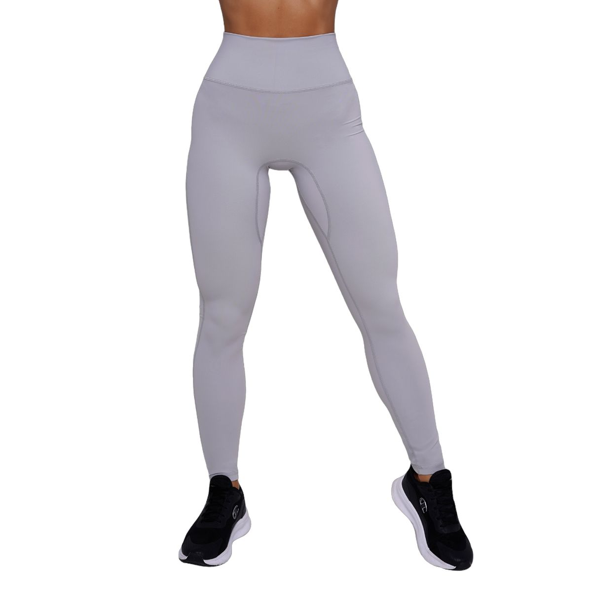 GymBeam Leggings Damen mit hoher Taille und elastischem Material, Mist Grey