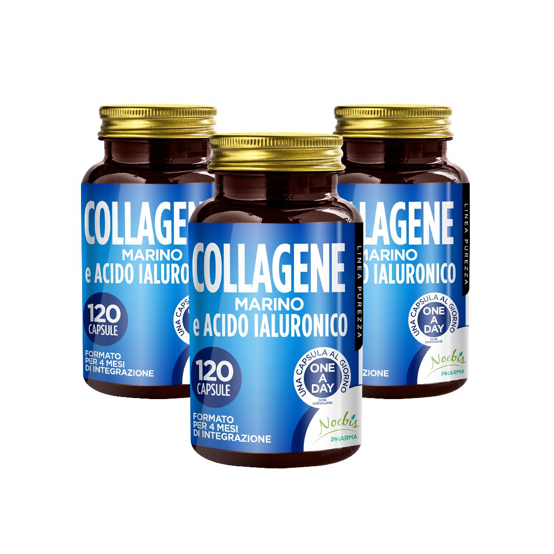 Noebis Pharma Collagene Marino + Acido Ialuronico – 120 capsule – 1 al giorno
