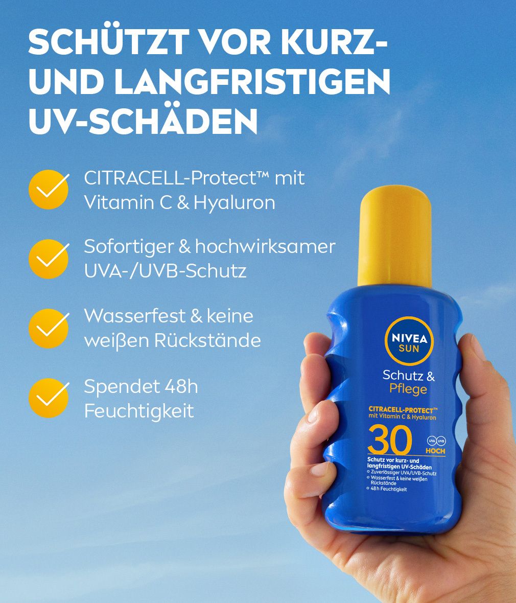 NIVEA Sun Schutz & Pflege Sonnenspray LSF 30