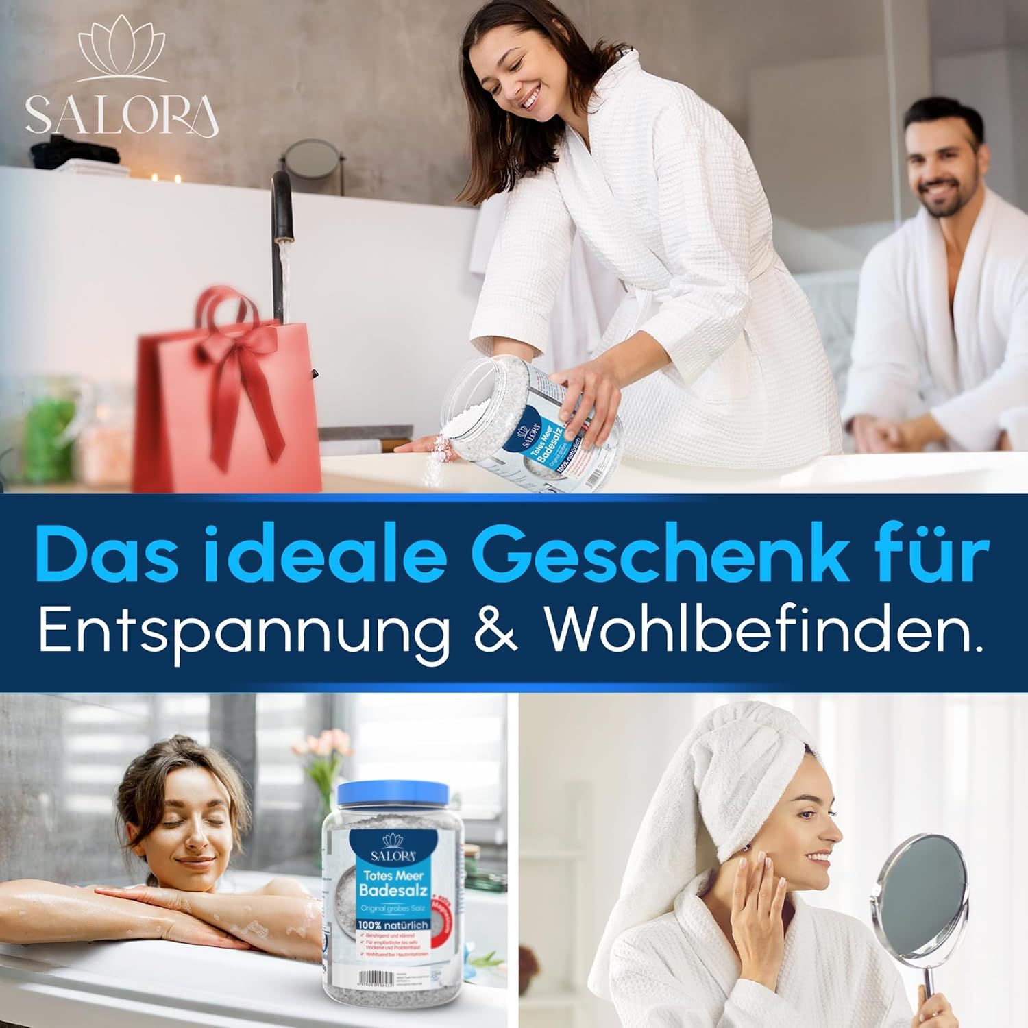 Salora ® Premium reines Totes Meer Badesalz
