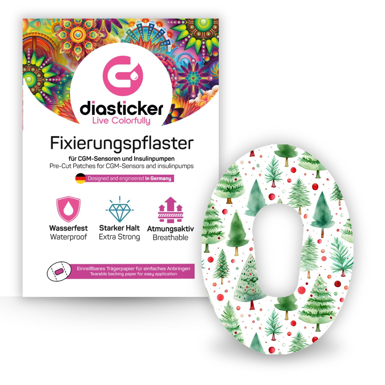 Diasticker® Dexcom G6 Fixiertapes "Forest Glow"