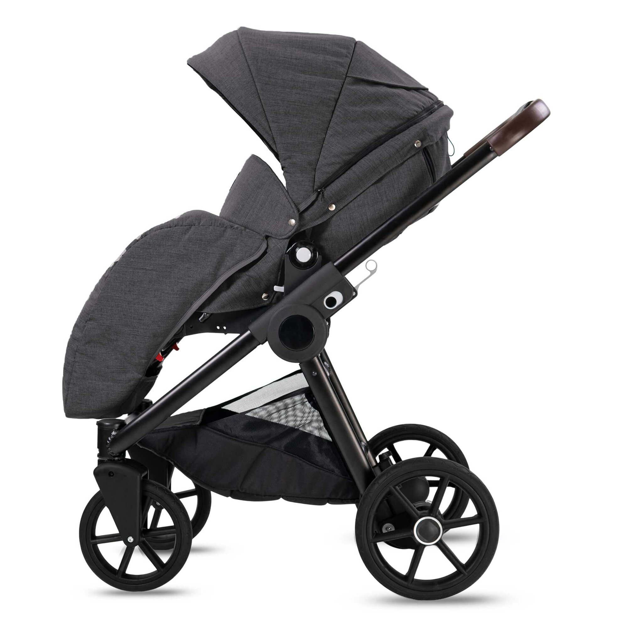 Minigo Groove 2 in 1 Kombikinderwagen GEL Reifen, Anthrazit