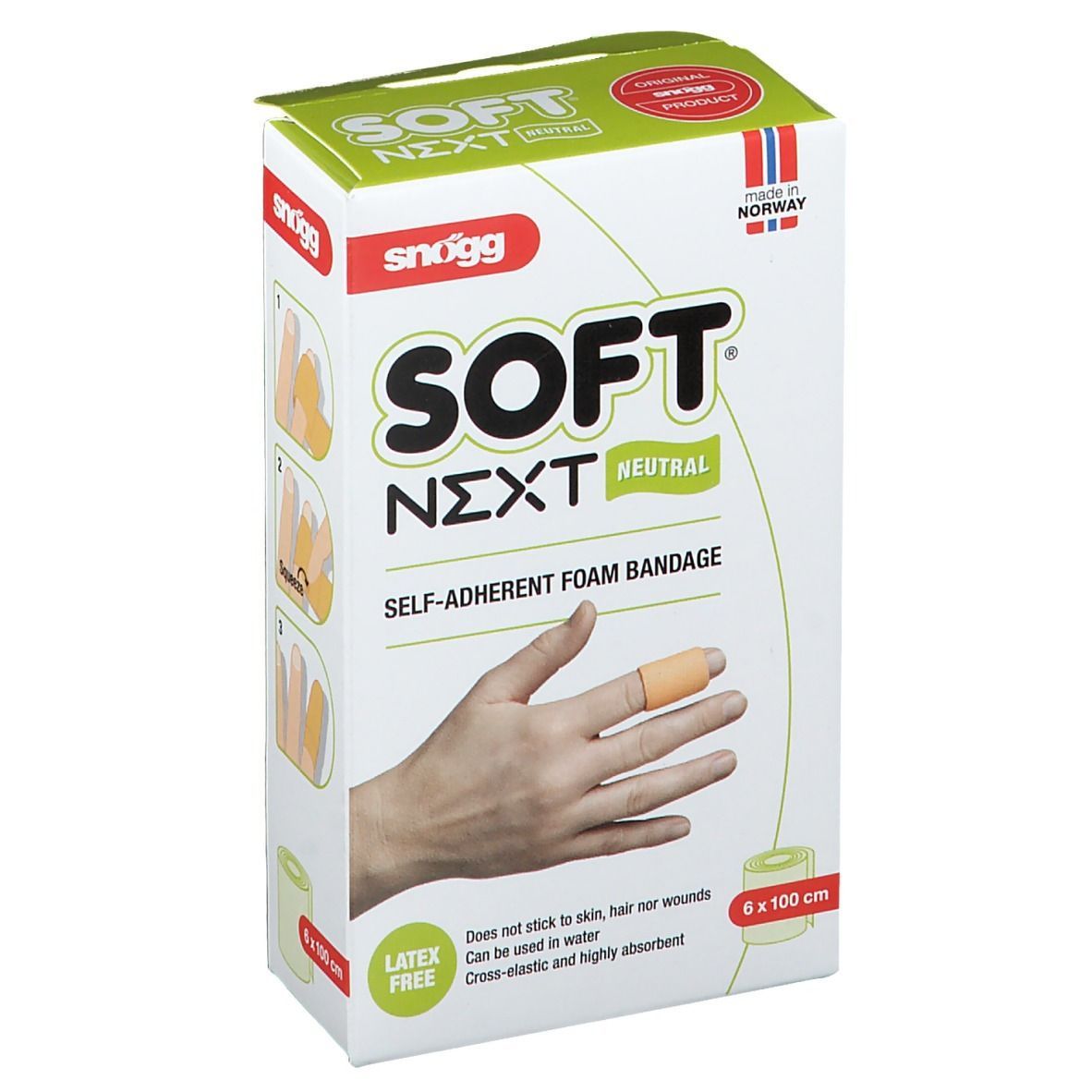 Soft NEXT selbsthaftender Verband 6 cm x 1 m