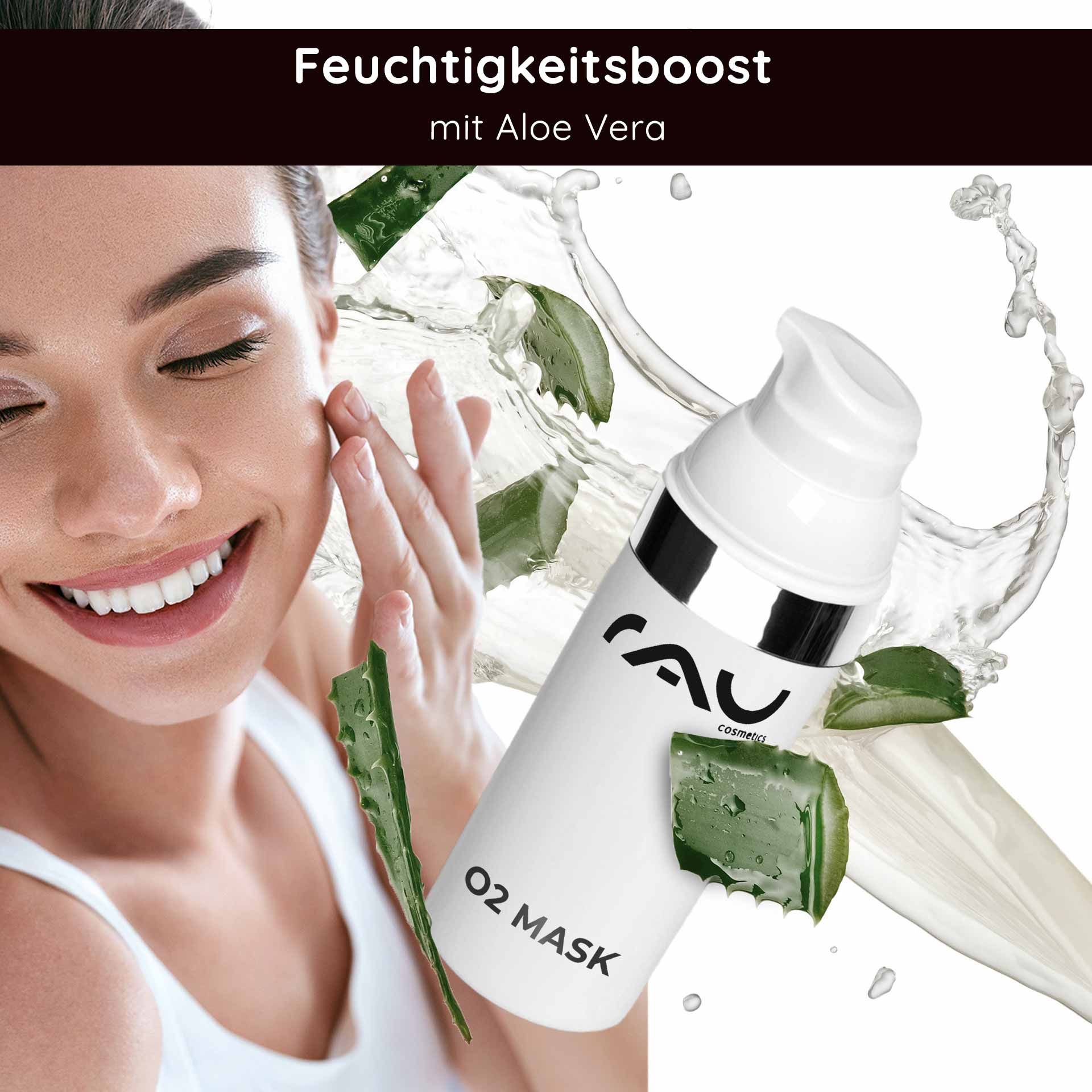 RAU Cosmetics O2 Mask durchblutungsfördernde Gesichtsmaske regeneriert, bei Raucherhaut, fahler Haut