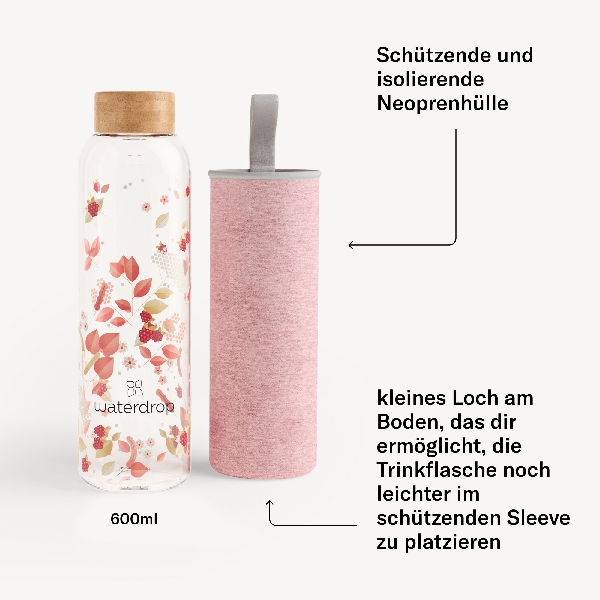waterdrop® Glasflasche