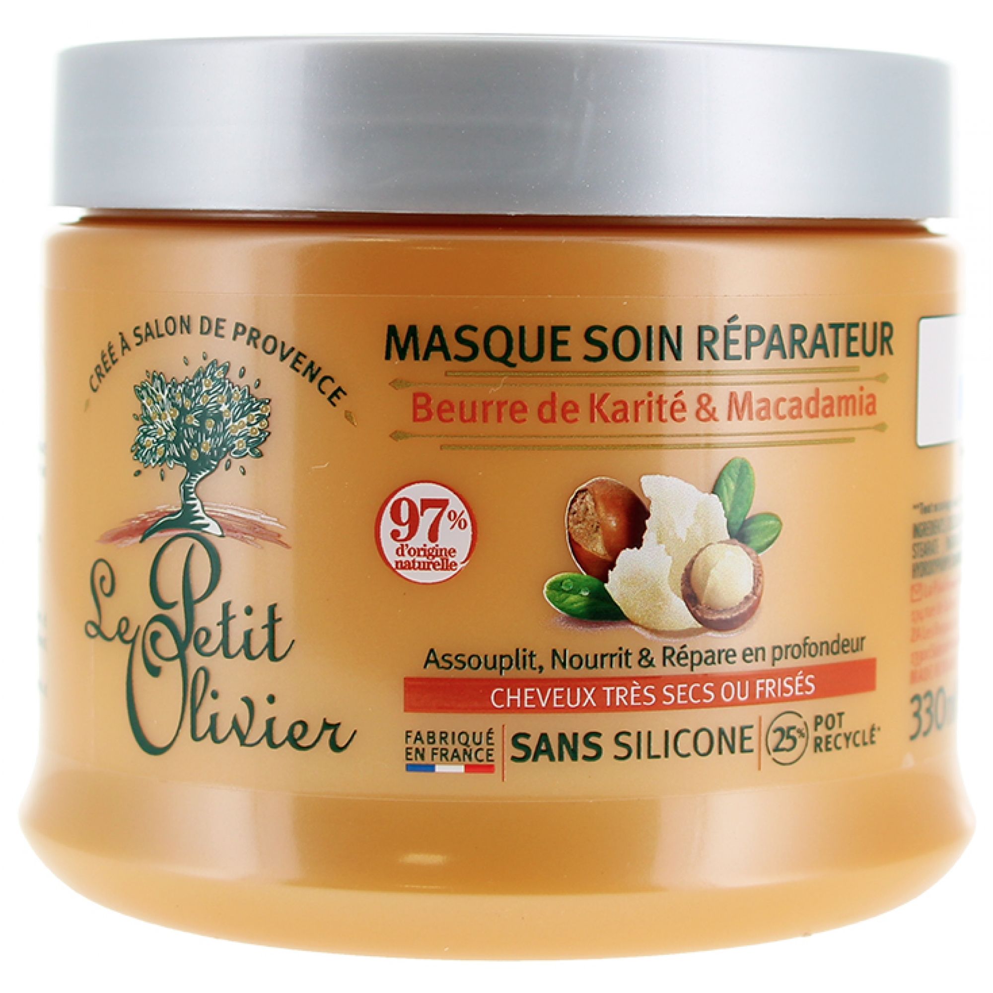 Le Petit Olivier Reparierende Pflegemaske aus Sheabutter & Macadamia 3 7,9x8,5x8,5 cm