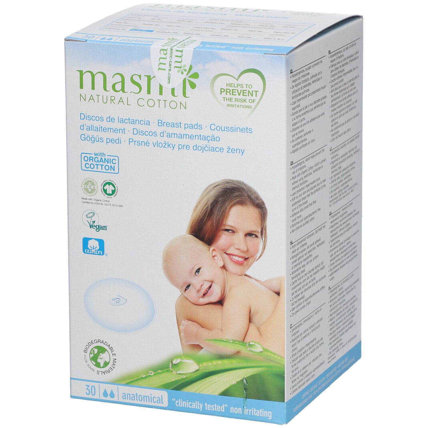 Masmi Coussinets d'allaitement bio mas