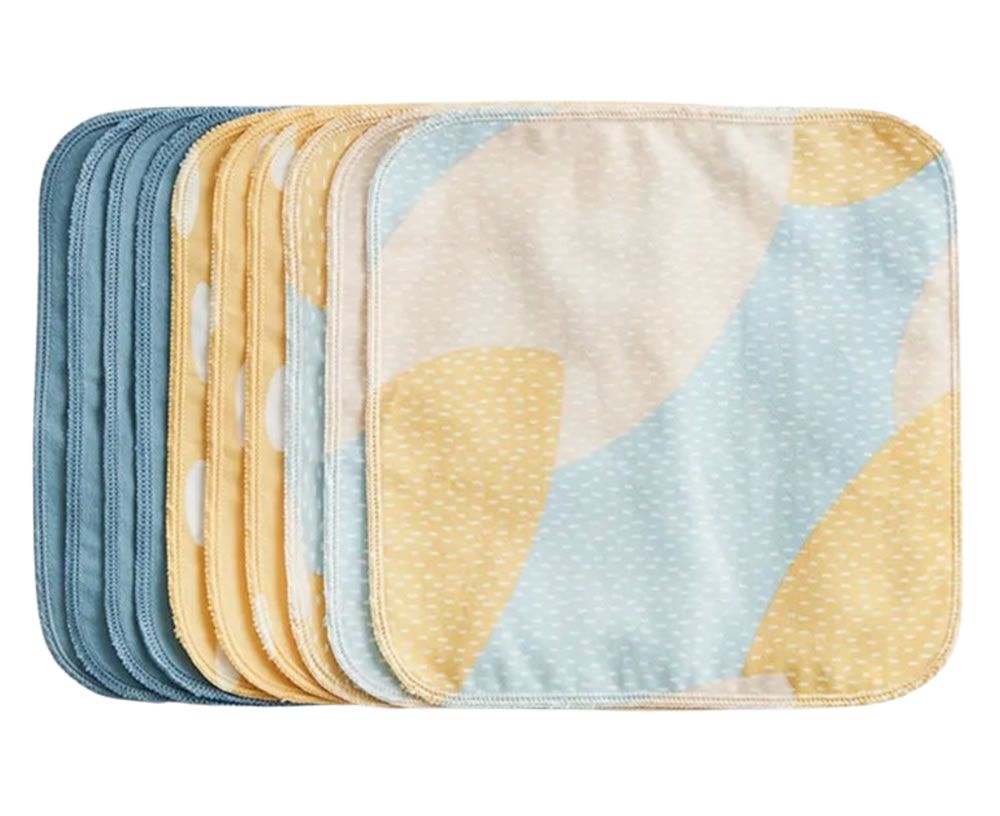 ImseVimse Waschlappen Bio-BW Set Blue Sprinkle