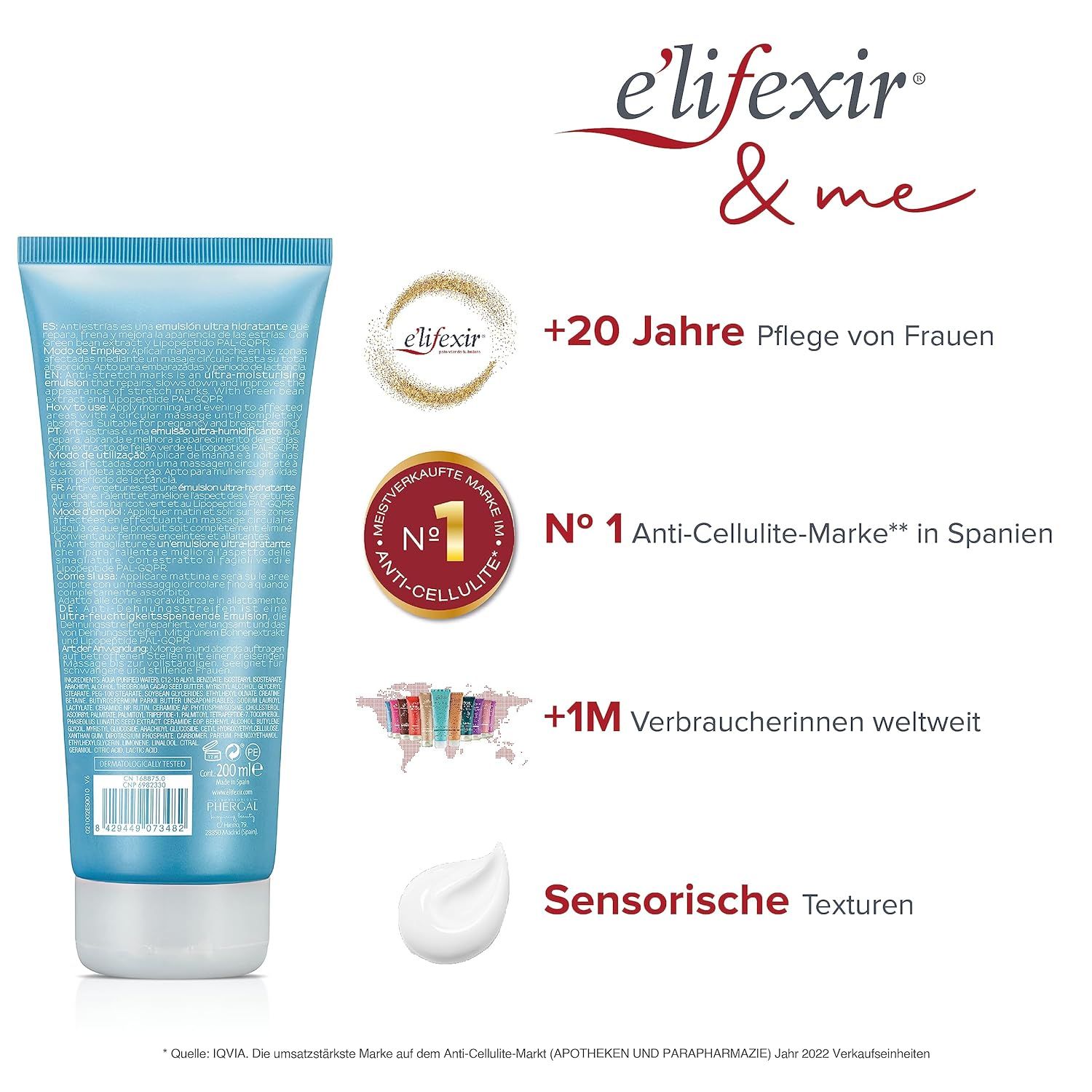 E'LIFEXIR Anti-Dehnungsstreifen Creme