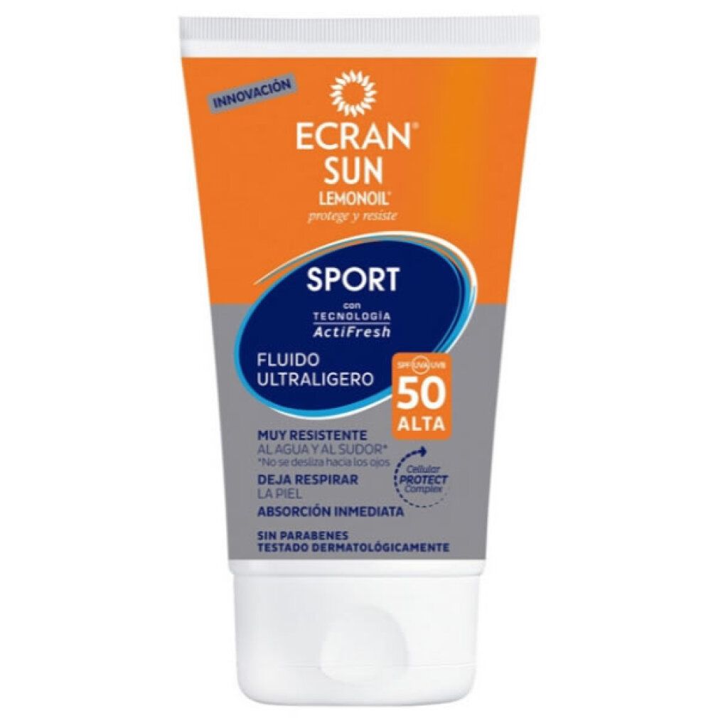 ECRAN SUN SPORT Fluid LSF 50, ultraleicht, wasserfest, mit ActiFresh Technologie.