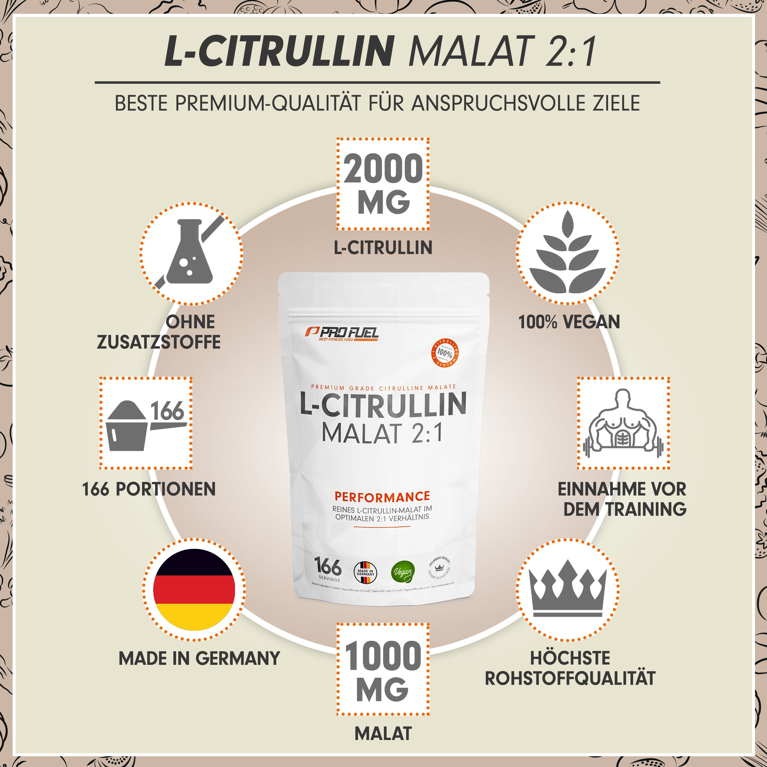 ProFuel - L-Citrullin Malat 2:1 Pulver 500 g