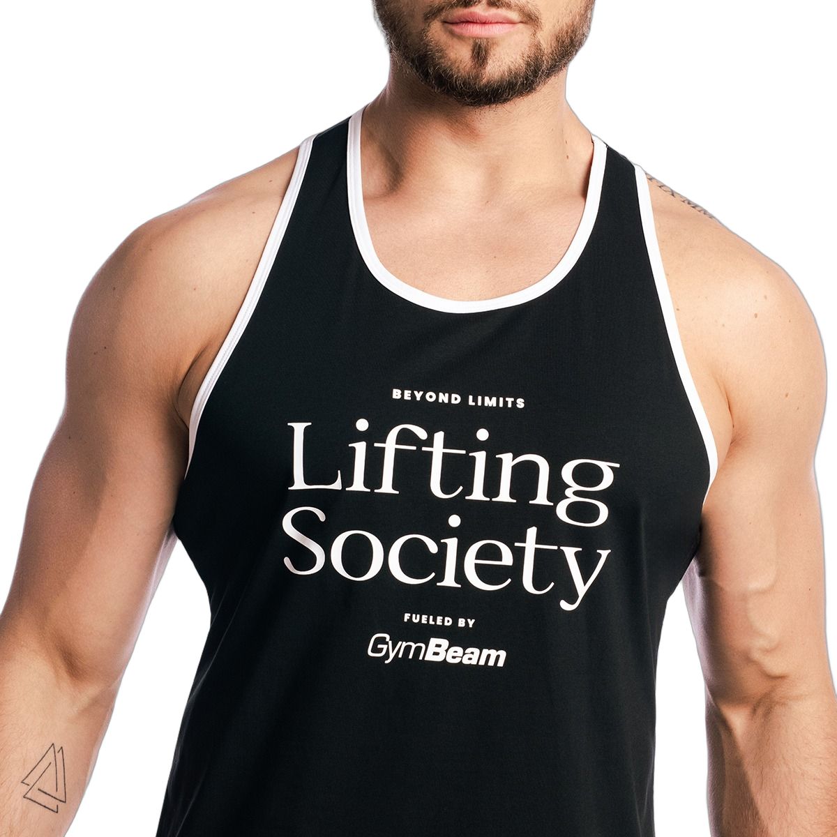 GymBeam Tanktop Herren Stringer locker mit tiefen Armlöchern in Black