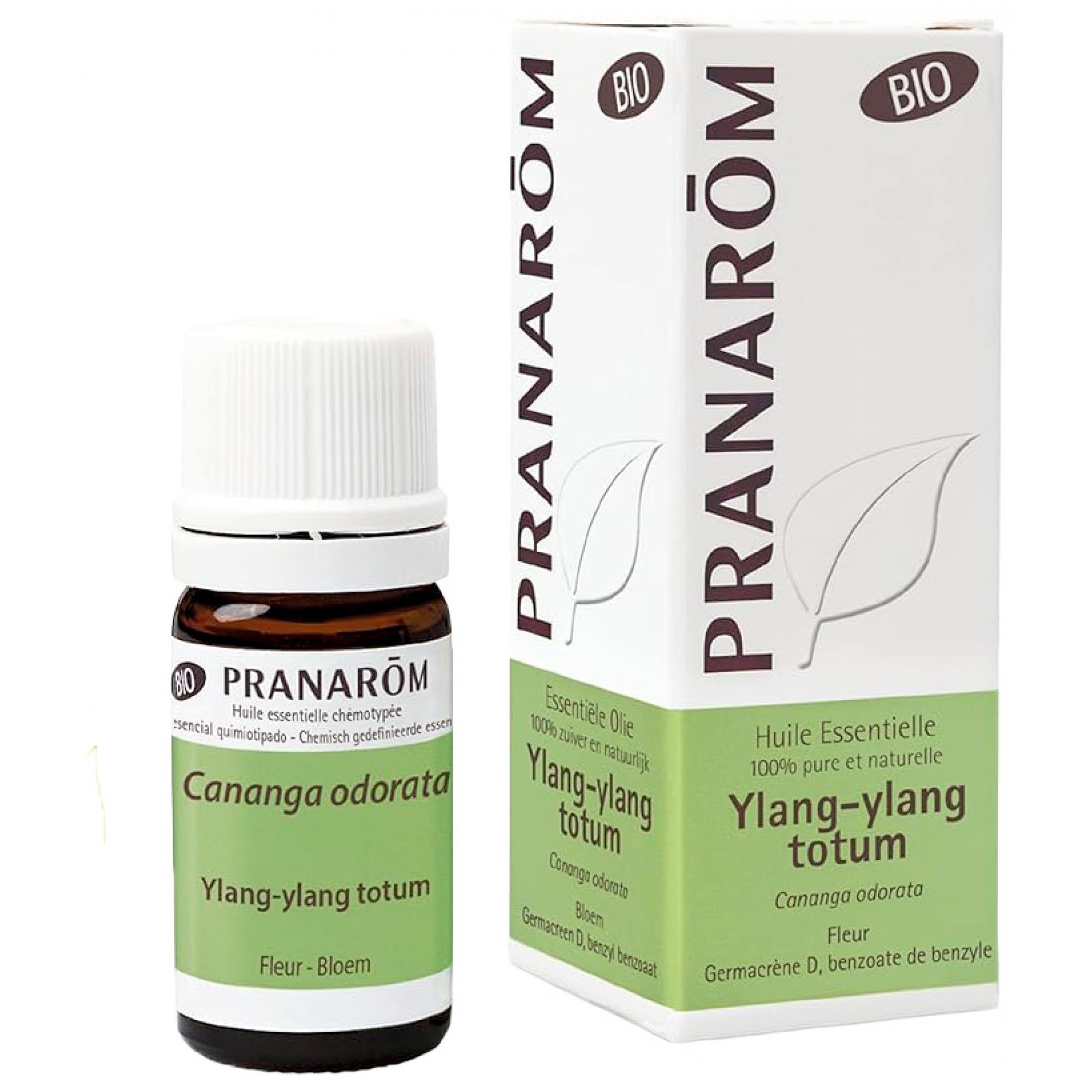 Pranarôm Bio Ätherisches Öl Ylang-Ylang Totum (Cananga odorata) 3x3x8 cm