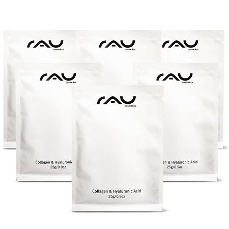 RAU Cosmetics Collagen & Hyaluron Vliesmaske mit Aloe Vera für trockene, reife Haut - gute Passform