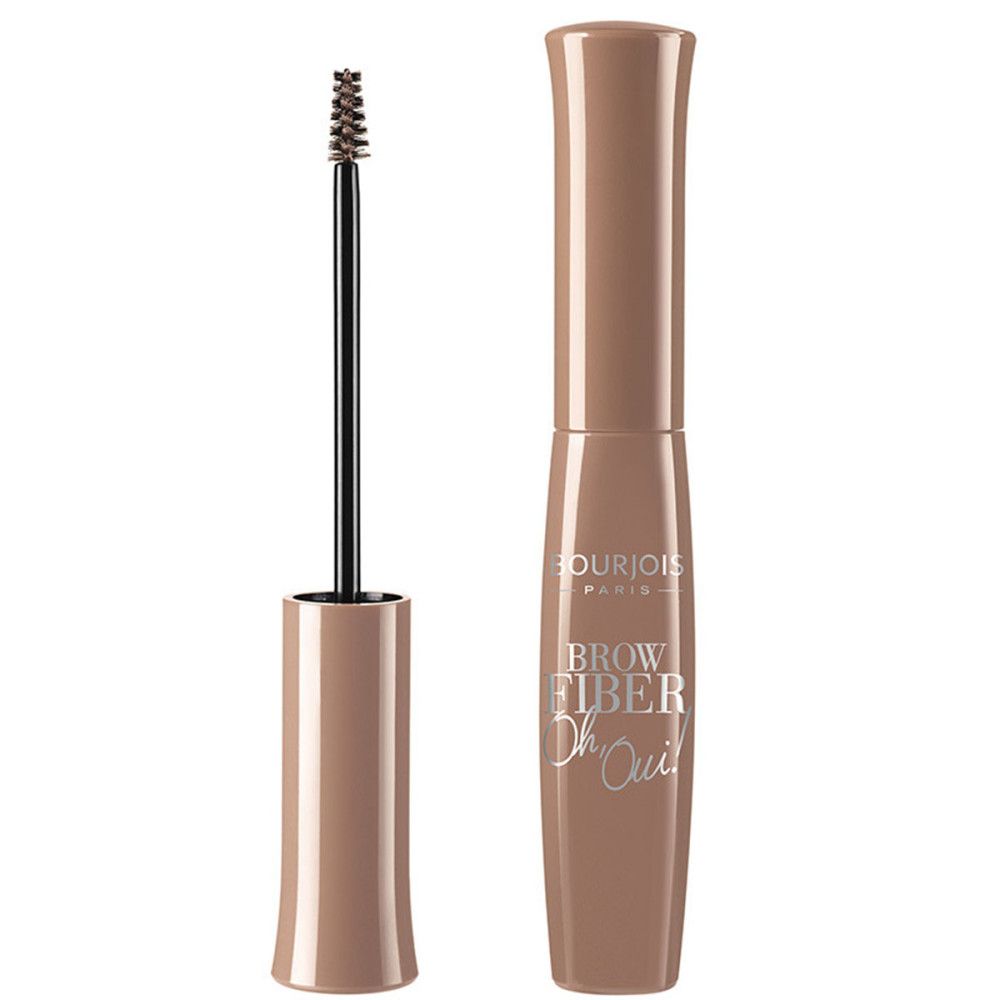 Brauenmascara mit Bürste. Aufschrift: Bourjois Paris, Brow Fiber Oh Oui.