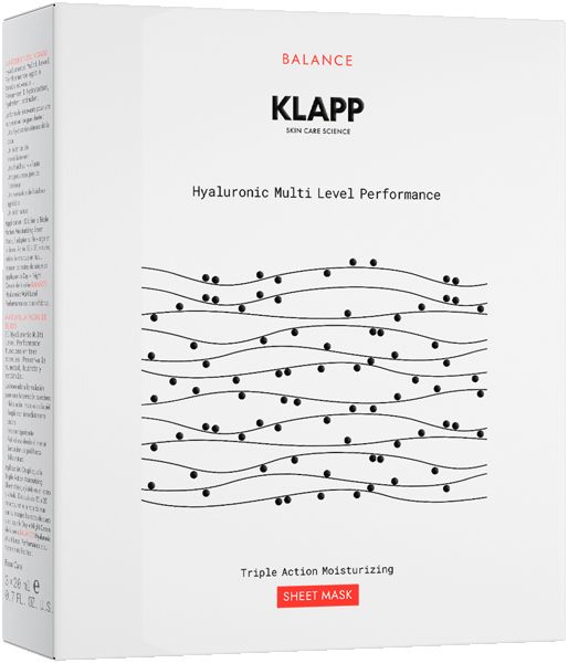 Klapp, Hyaluronic Multi Level Performance Triple Action Moisturizing Sheet Mask