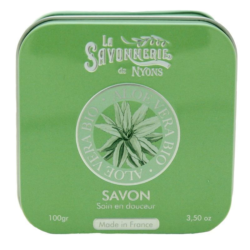 La Savonnerie de Nyons - Metallbox mit Seife - Aloe Vera
