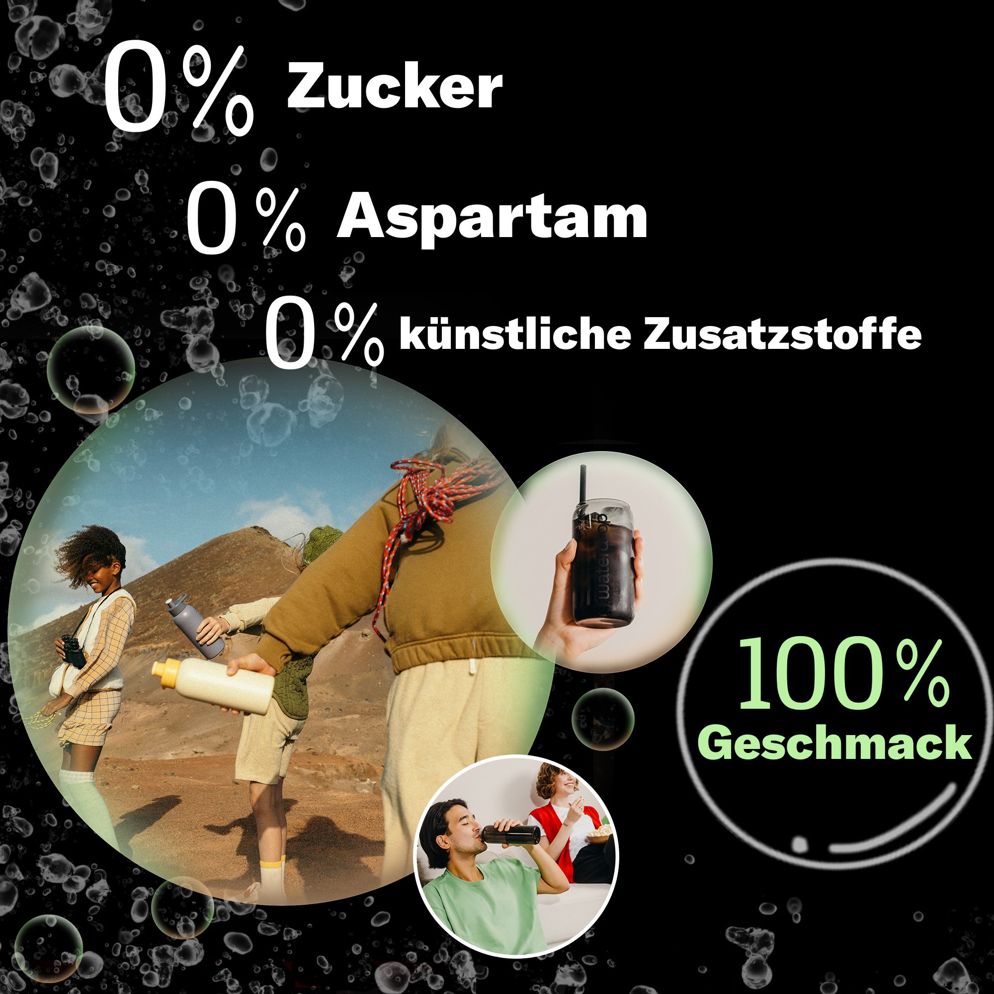 waterdrop® COLA Set – 36 Würfel mit Kolanuss, grünem Kaffee & Vitaminen – vegan, zuckerfrei