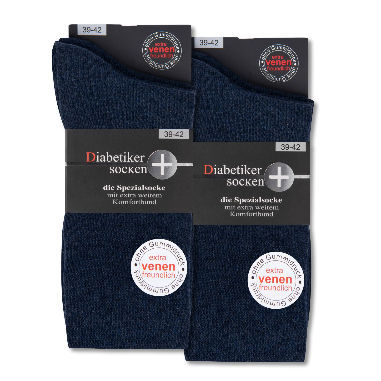 Diabetiker Socken ohne Gummi & ohne Naht aus 97% Baumwolle für Damen und Herren