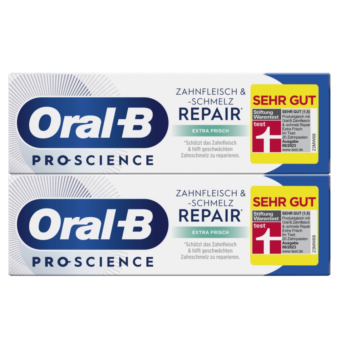 Oral-B Pro-Science Zahnfleisch & -schmelz Repair Extra Frisch Doppelpack Zahncreme 2x75ml
