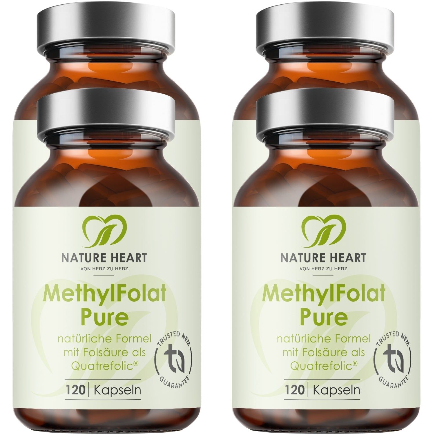 Nature Heart Methyl Folat Pure 4x120 St Kapseln