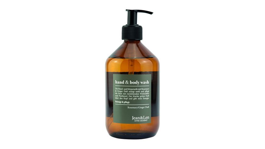 Jean & Len Hand & Body Wash Rosemary und Ginger, reinigt und pflegt die Haut