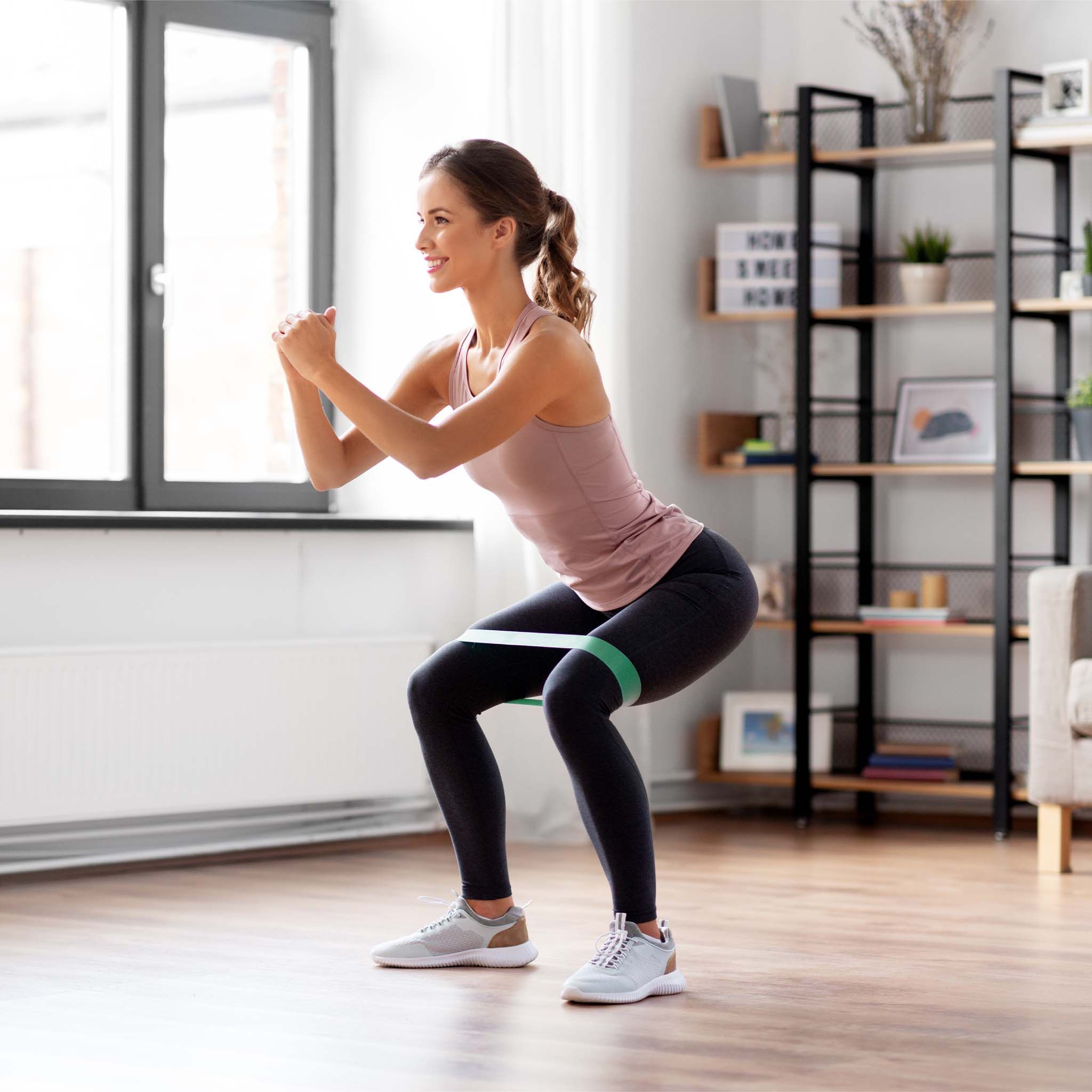 SHAPEVITAL Fitnessbänder Loop aus hochwertigen Textilfasern 5er Set