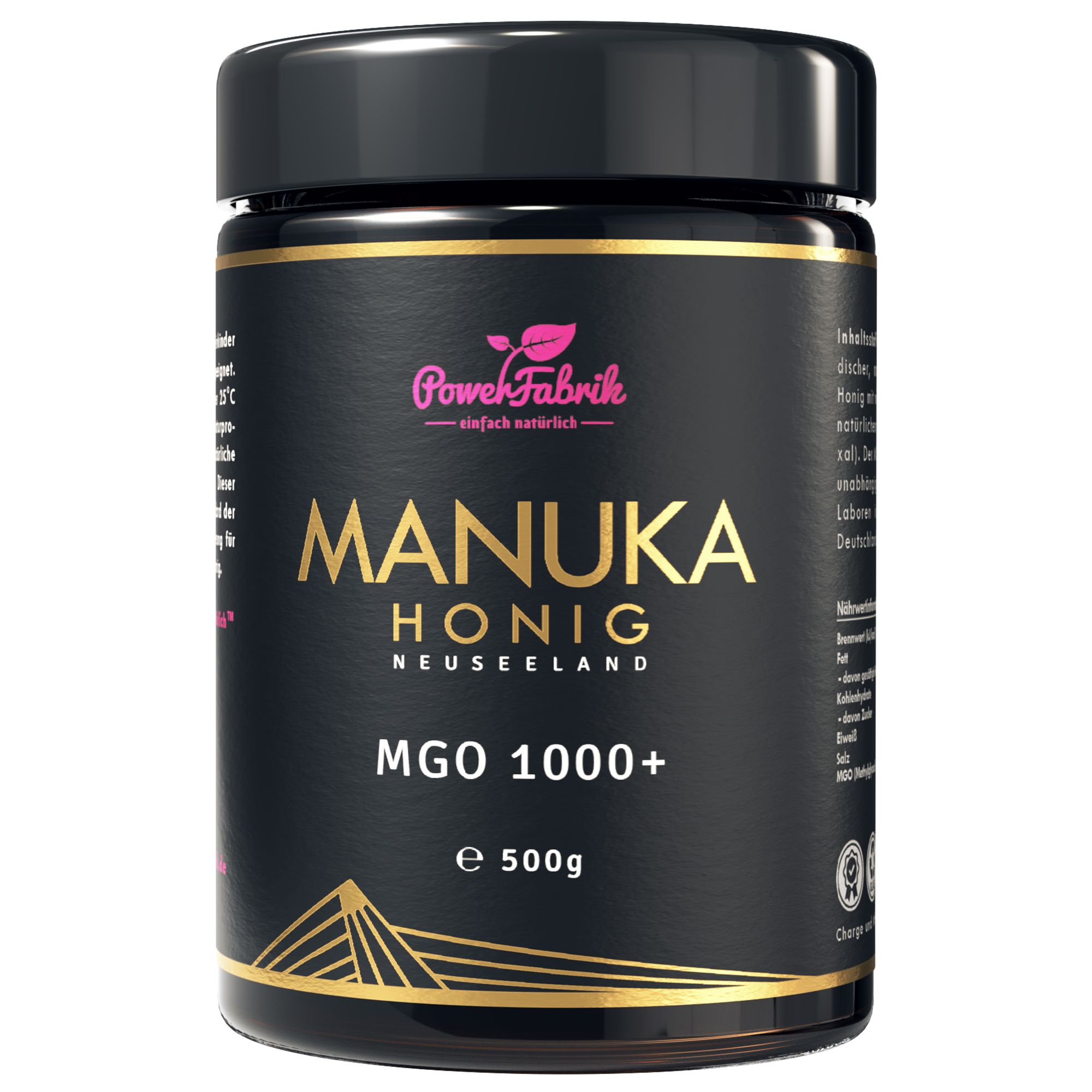 PowerFabrik Manuka Honig MGO 1000+ 500 g