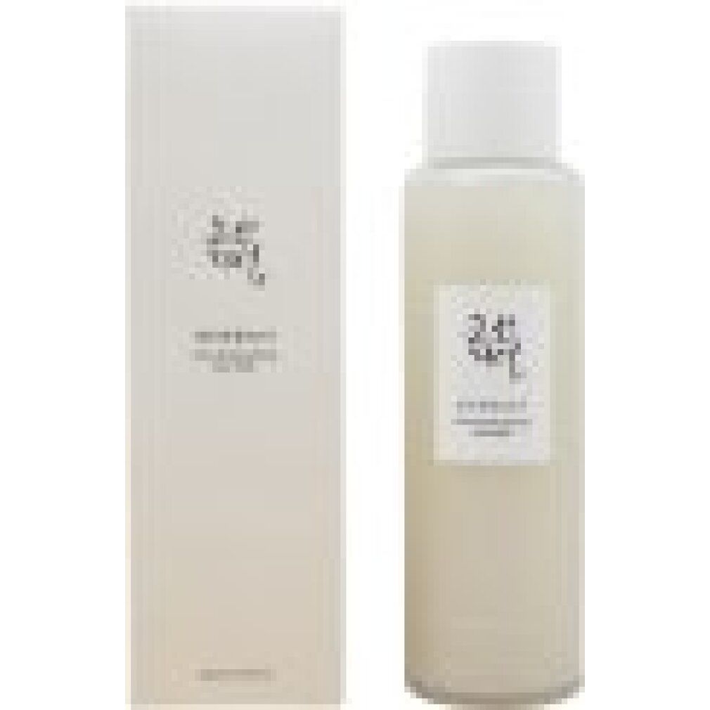 Produktverpackung und Flasche. Weißer Karton und Klarflasche mit weißem Inhalt. Produktansicht.