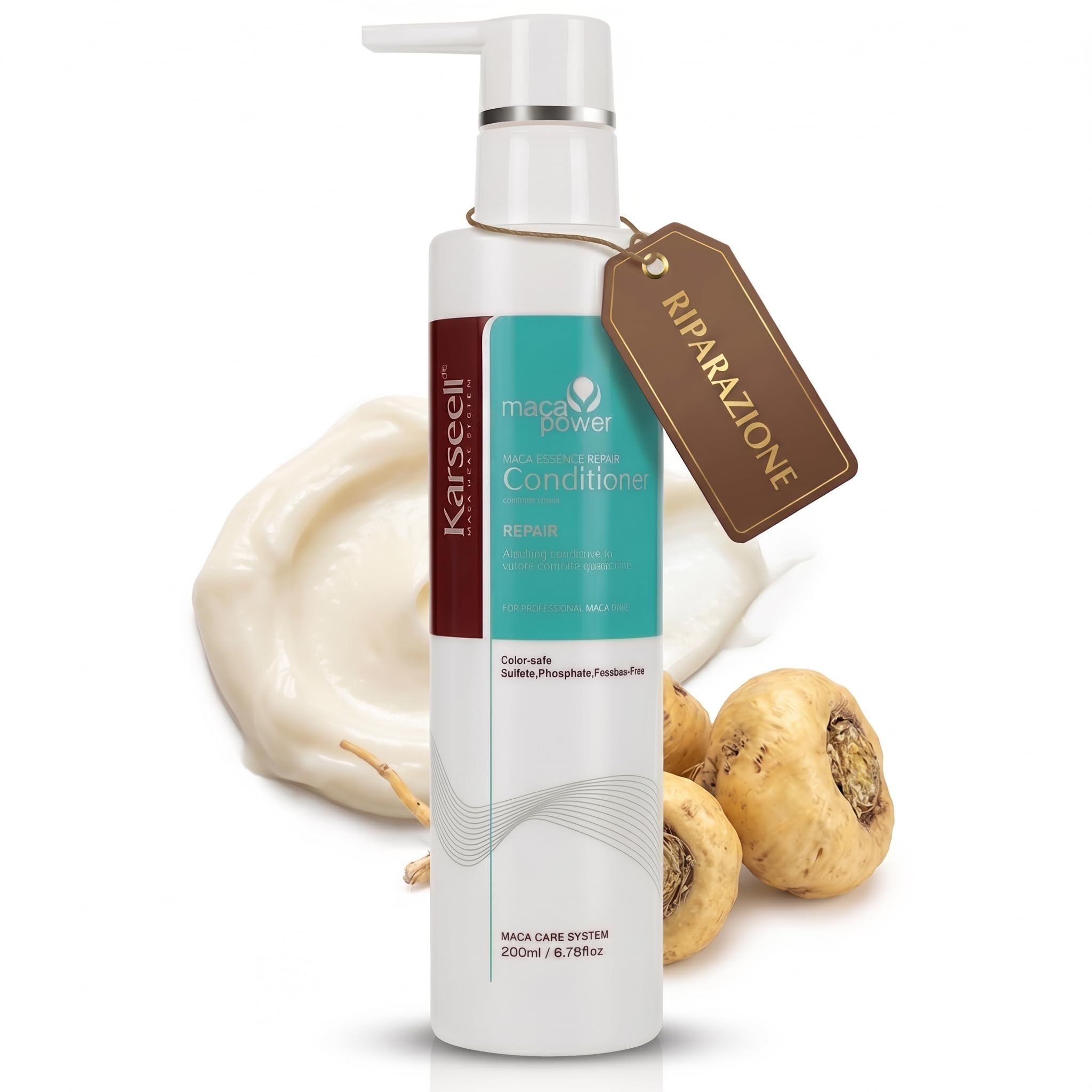 KARSEELL Balsamo Riparatore con Olio di Argan Maca Proteine di Grano Anticrespo Brillantezza