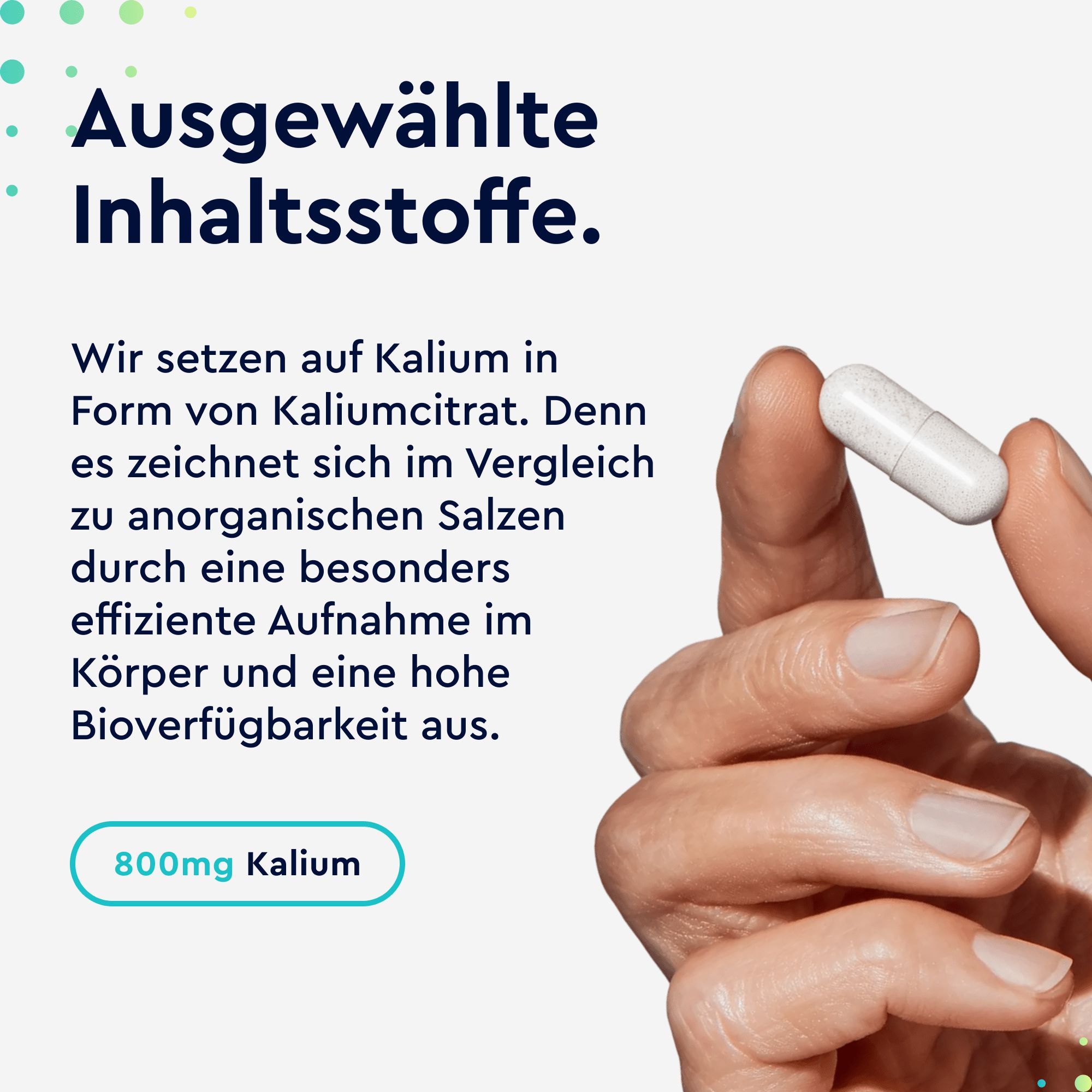 gloryfeel® Kalium - 270 Kapseln (+4 Monate) - 800mg elementares Kalium (Citrat) Hochdosiert