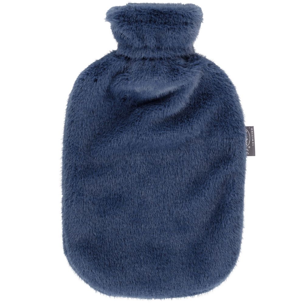 Fashy Wärmflasche mit Flauschbezug in Marmor-Optik