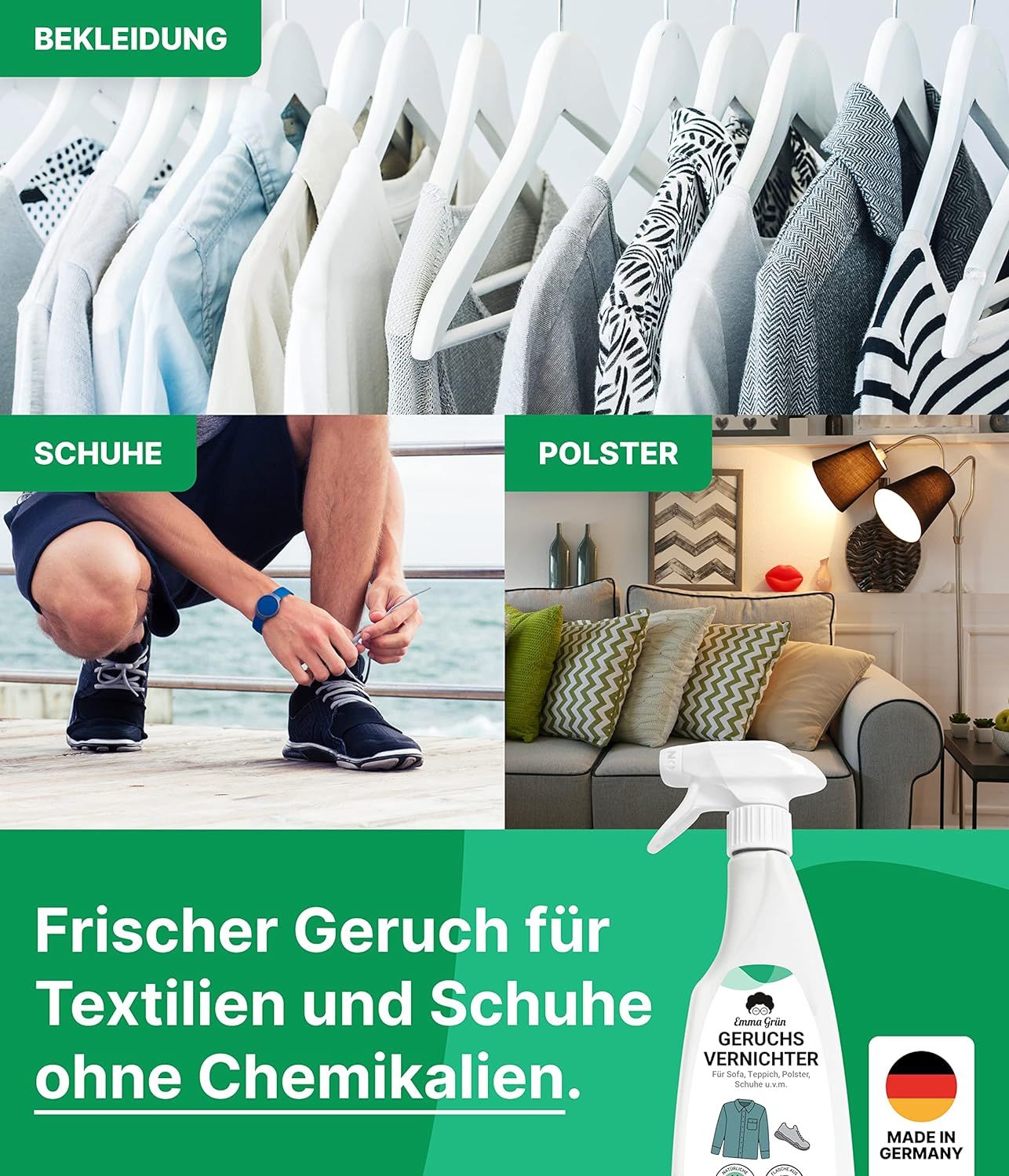 Emma Grün® nachhaltiges Textil & Schuhspray
