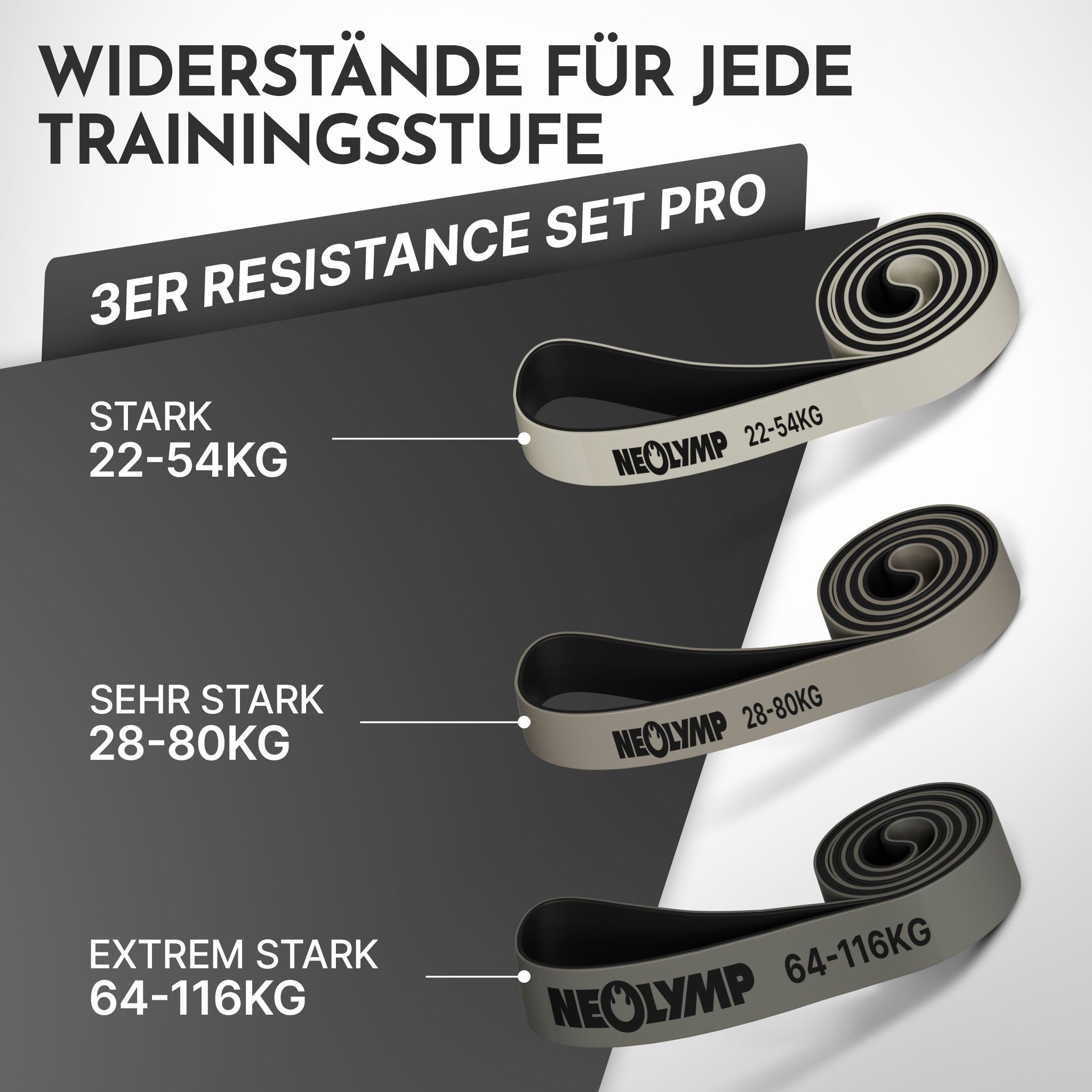NEOLYMP Resistance Bands 22-116 kg