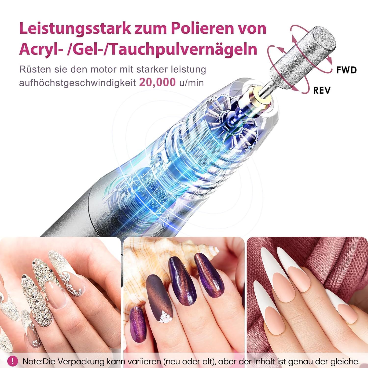 COSLUS  11 in 1 Profi Maniküre und Pediküreset grau