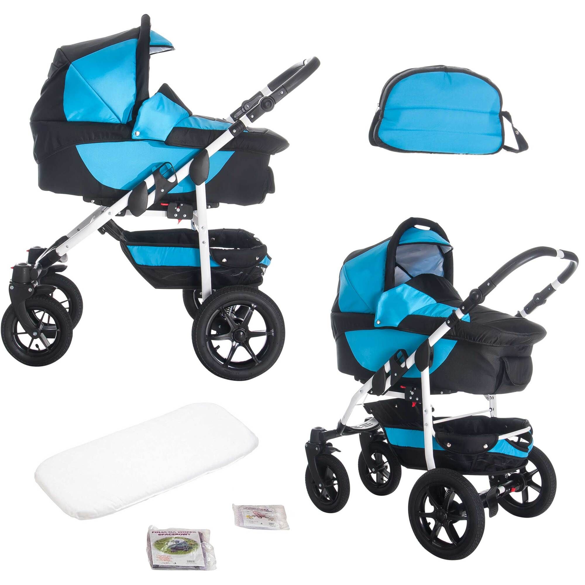 Bebebi Sidney 3 in 1 Kinderwagen Set Luftreifen, Great Barrier Reef