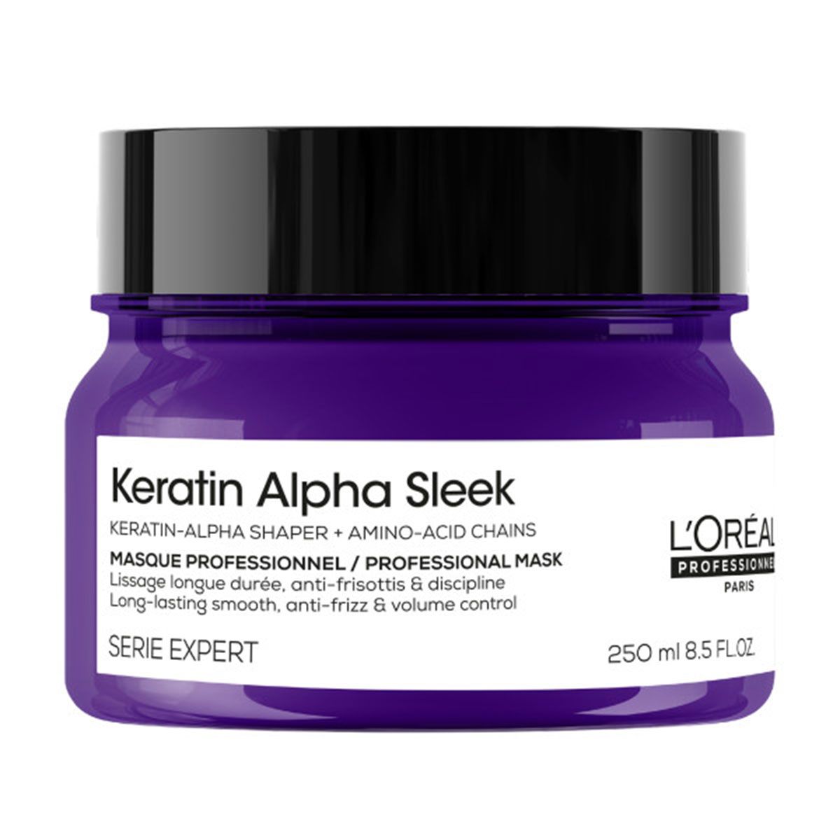 L'Oréal Professionnel Keratin Alpha Sleek Professioneel Haarmasker - Hydratatie en glans 250 ml
